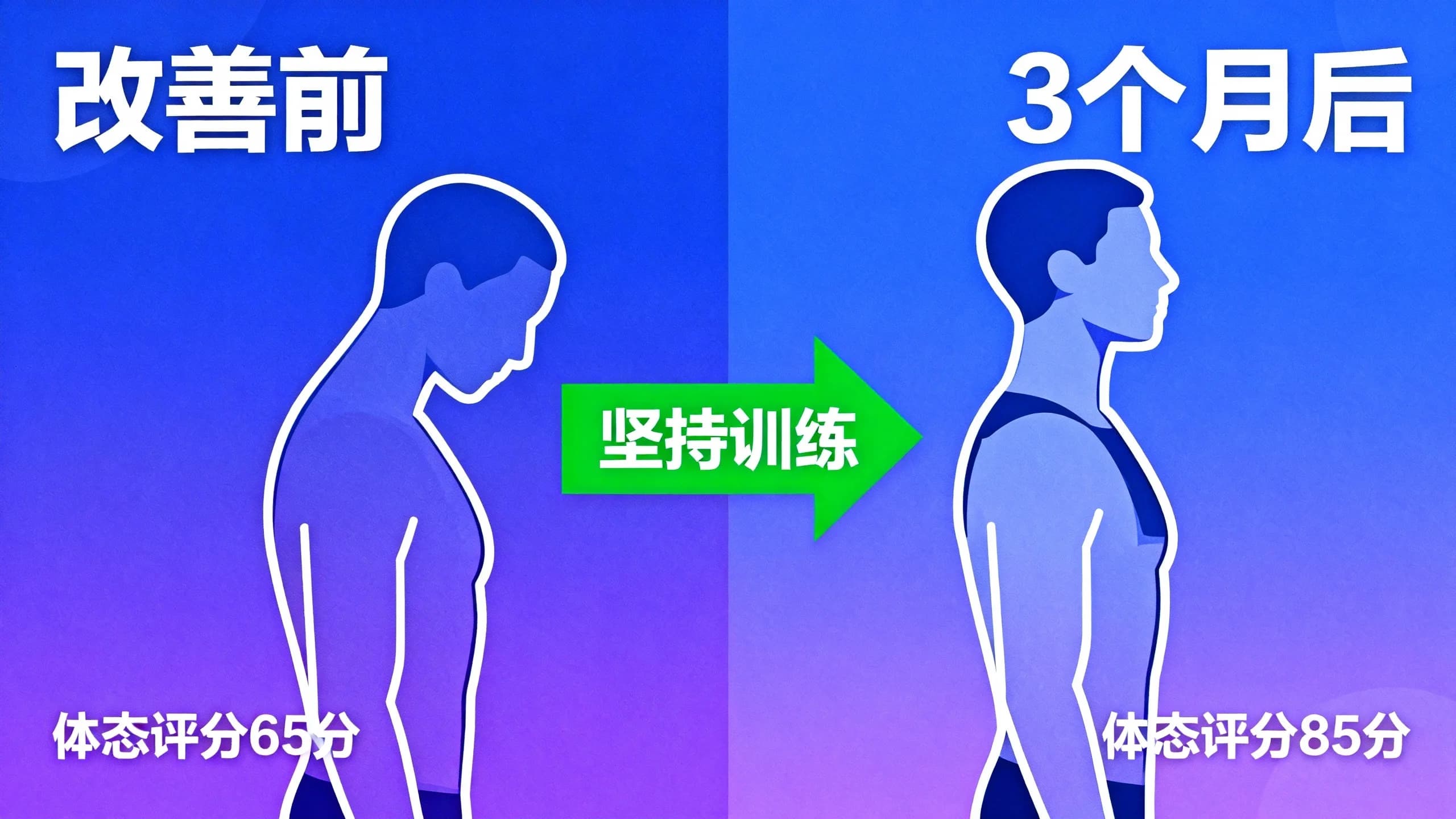 Posture improvement comparison - Before and After